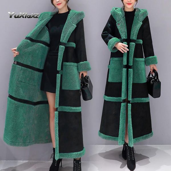 fur coat women 2020 winter new women's korean version of the dark button hooded suede long coat fur, Black
fur coat women 2020 winter new women's korean version of the dark button hooded suede long coat fur, Black