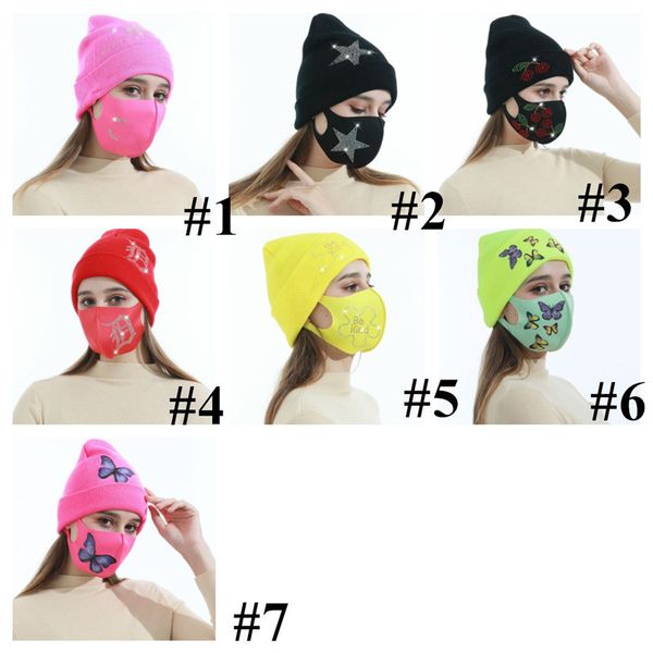7 design women knitted hat letters butterfly diamond designers adults winter warm hat ice silk face mask outdoor ski cap masks set e112103, Yellow
7 design women knitted hat letters butterfly diamond designers adults winter warm hat ice silk face mask outdoor ski cap masks set e112103, Yellow