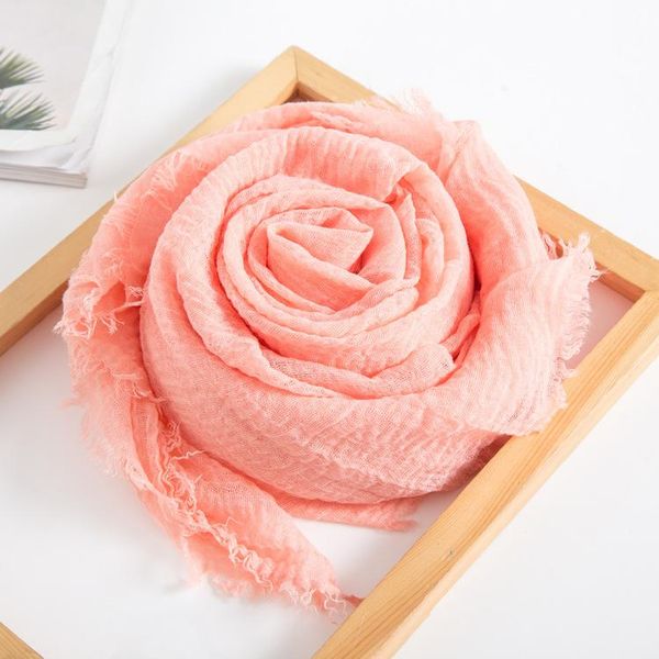 spring and summer2021japanese cotton linen women's scarf solid color wrinkle short muslim scarf women's headscarf blanket, Blue;gray
spring and summer2021japanese cotton linen women's scarf solid color wrinkle short muslim scarf women's headscarf blanket, Blue;gray