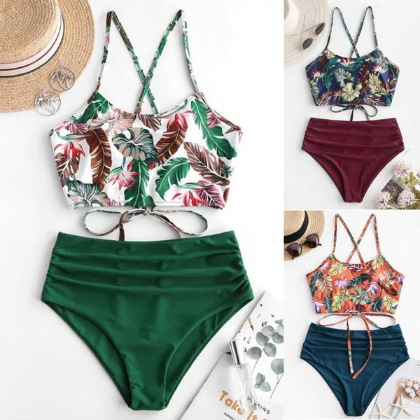 2020 women's bohemian flower swimsuit summer polyester bikini set high waist wire swimwear print green swimsuit#31
2020 women's bohemian flower swimsuit summer polyester bikini set high waist wire swimwear print green swimsuit#31
