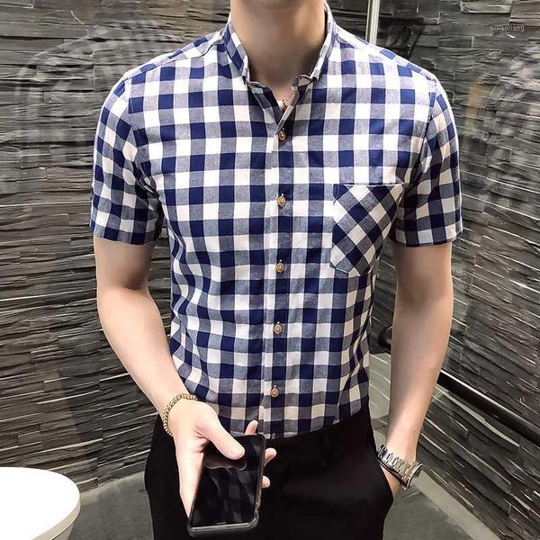 2020 summer men's shirt short sleeved 100% cotton slim fashion causal plaid shirts comfortable soft brand male shirt clothes men1, White;black
2020 summer men's shirt short sleeved 100% cotton slim fashion causal plaid shirts comfortable soft brand male shirt clothes men1, White;black