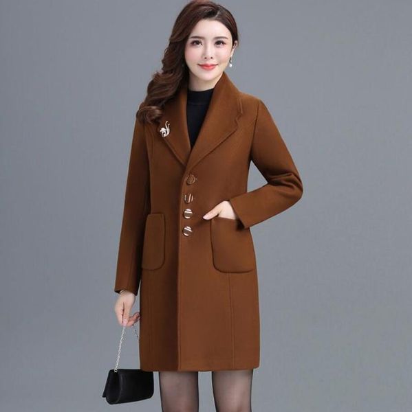 fashion woolen coat middle-aged women autumn lapel long sleeve slim outwear casual plus size 5xl s368, Black
fashion woolen coat middle-aged women autumn lapel long sleeve slim outwear casual plus size 5xl s368, Black