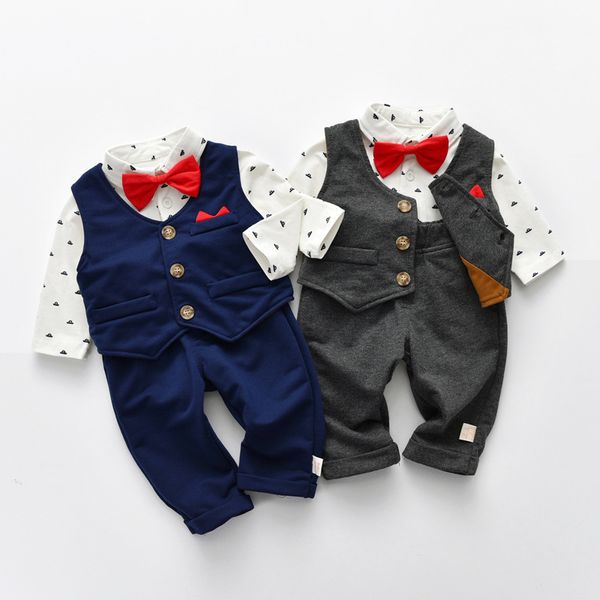 clothing sets autumn and winter children's wear men's suit gentlemen wear bow tie men's baby suit, White
clothing sets autumn and winter children's wear men's suit gentlemen wear bow tie men's baby suit, White