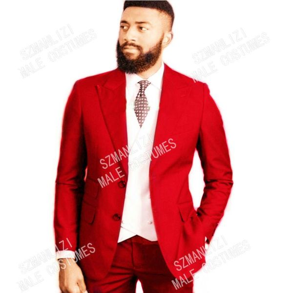 men's suits & blazers costume homme business red prom men for wedding 3 piece slim fit groom tuxedo african male fashion jacket pants, White;black
men's suits & blazers costume homme business red prom men for wedding 3 piece slim fit groom tuxedo african male fashion jacket pants, White;black