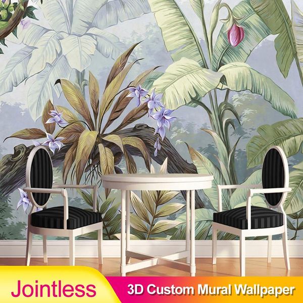 

jointless modern style pastoral rain forest 3d mural wallpaper living room bedroom gallery restaurant backdrop wall papers