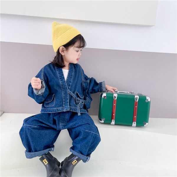 milancel 2021 spring kids clothing set bat sleeve denim jacket harem jeans 2 pcs boys suit, White
milancel 2021 spring kids clothing set bat sleeve denim jacket harem jeans 2 pcs boys suit, White