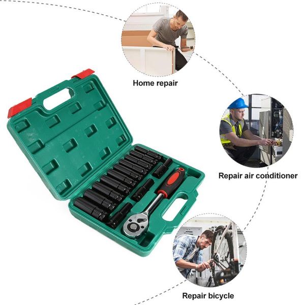 professional hand tool sets 10pcs electric impact wrench hexs socket head set kit drill chuck drive adapter for screwdrivers
professional hand tool sets 10pcs electric impact wrench hexs socket head set kit drill chuck drive adapter for screwdrivers
