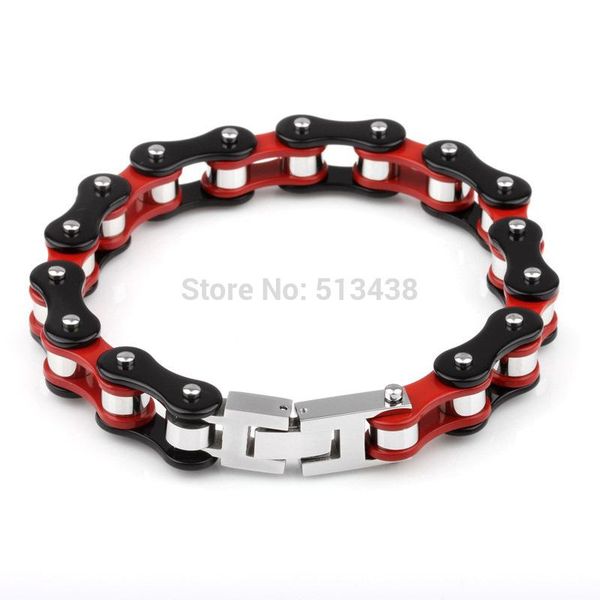link, chain selling motorcycle biker stainless steel bracelet 10mm wide unisex, Black
link, chain selling motorcycle biker stainless steel bracelet 10mm wide unisex, Black
