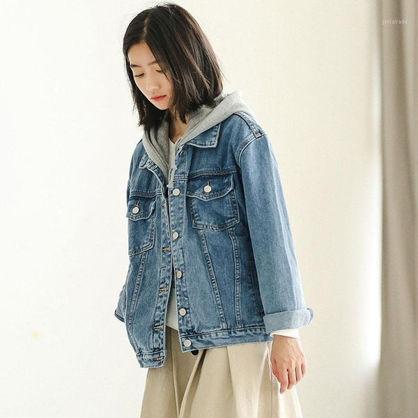 women's jackets korean-style loose distressed denim jacket casual light blue fashion coat female jeans outwear1, Black;brown
women's jackets korean-style loose distressed denim jacket casual light blue fashion coat female jeans outwear1, Black;brown