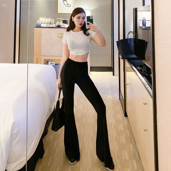 2021 le palais vintage show thin black velvet elastic flare waistline high-waisted pants full length fashion all-match women's clothing, Black;white
2021 le palais vintage show thin black velvet elastic flare waistline high-waisted pants full length fashion all-match women's clothing, Black;white