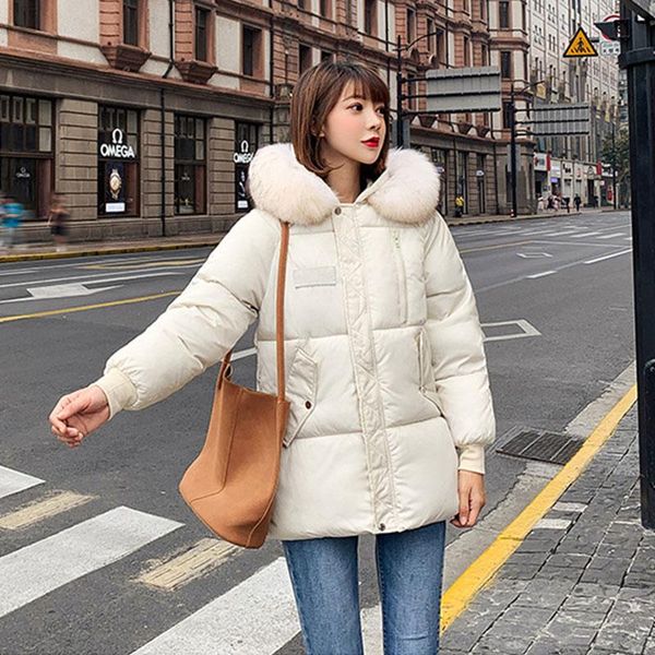 большой меховой воротник parkas женщины хлопчатобумажная куртка утолщенные зима с капюшоном свободные корейские твердые джокер модные уличны, Black
большой меховой воротник parkas женщины хлопчатобумажная куртка утолщенные зима с капюшоном свободные корейские твердые джокер модные уличны, Black