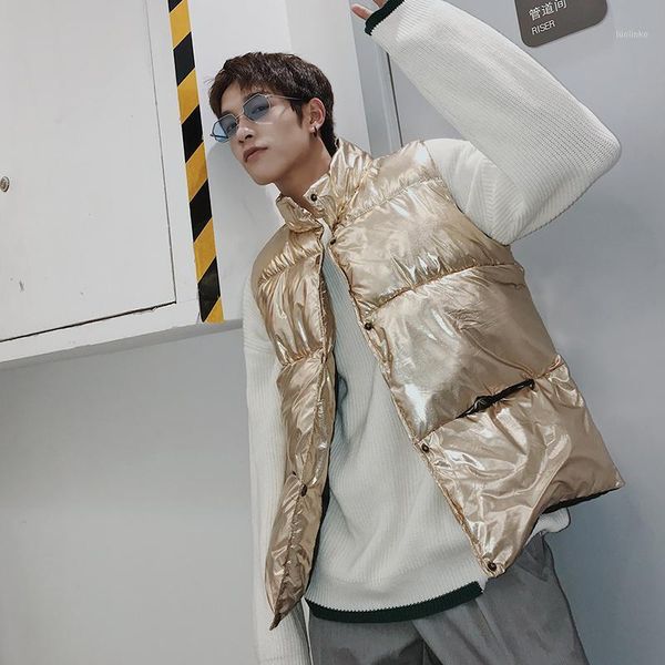 2020 autumn winter men thicken waistcoat fashion bright fabric puffy vest invisible pocket lovers warm casual sleeveless jacket1, Black;white
2020 autumn winter men thicken waistcoat fashion bright fabric puffy vest invisible pocket lovers warm casual sleeveless jacket1, Black;white
