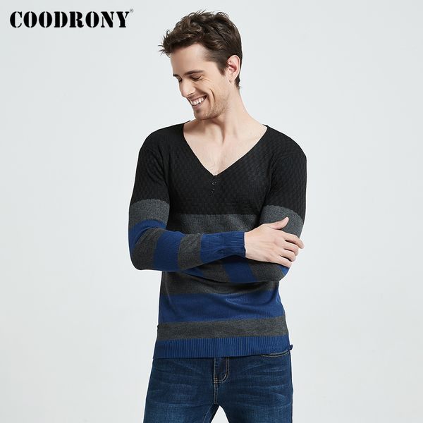 coodrony brand sweater men casual striped button v-neck pull homme autumn winter cotton pullover men jersey knitwear shirt c1008 201120, White;black
coodrony brand sweater men casual striped button v-neck pull homme autumn winter cotton pullover men jersey knitwear shirt c1008 201120, White;black