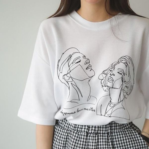 kuakuayu hjn nobody love me better couple head fashion tees funny printing t shirt short sleeve o-neck tee shirts for female, White
kuakuayu hjn nobody love me better couple head fashion tees funny printing t shirt short sleeve o-neck tee shirts for female, White