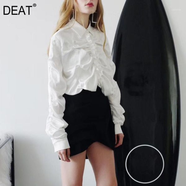 deat 2020 spring and summer new women fashion clothes tide turn-down collar puff sleeves pleated single breasted dress wk450121, Black;gray
deat 2020 spring and summer new women fashion clothes tide turn-down collar puff sleeves pleated single breasted dress wk450121, Black;gray