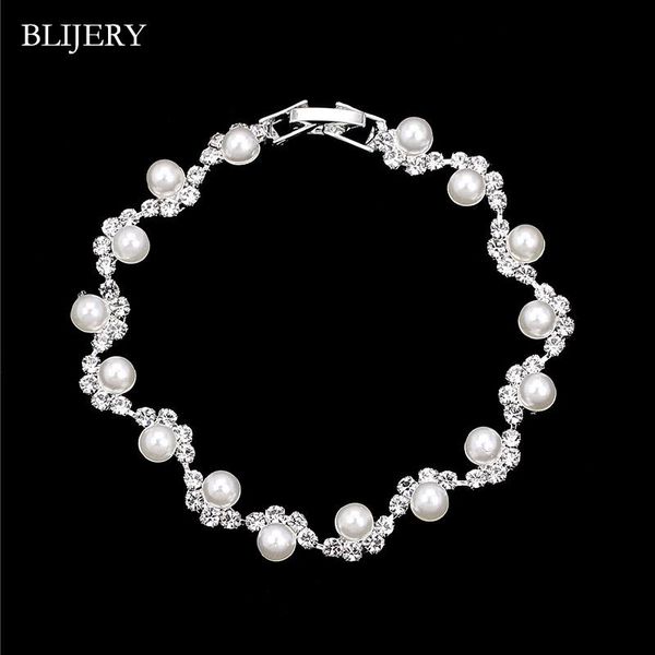blijery silver color simulated pearl crystal bridal bracelets geometric shape bracelets & bangles for women wedding jewelry gift, Black
blijery silver color simulated pearl crystal bridal bracelets geometric shape bracelets & bangles for women wedding jewelry gift, Black
