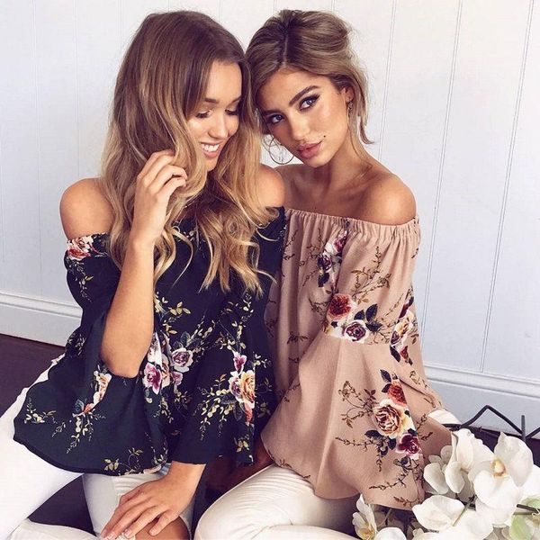 women's blouses & shirts wholesale- women's off shoulder long sleeve blouse casual shirt floral loose 1, White
women's blouses & shirts wholesale- women's off shoulder long sleeve blouse casual shirt floral loose 1, White