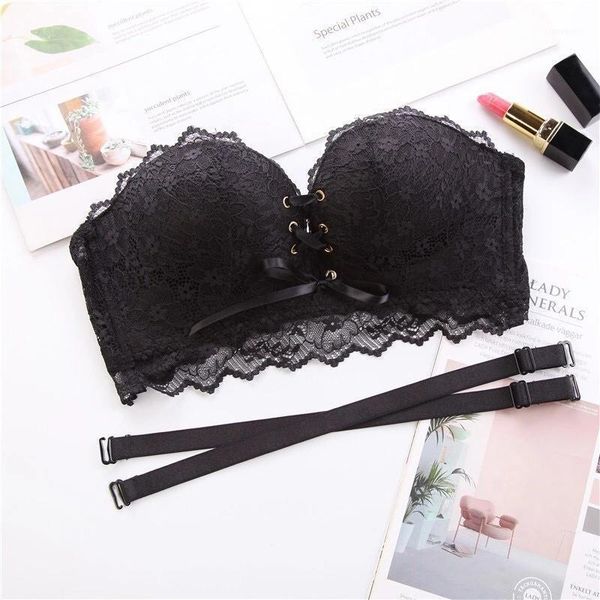 gym clothing women seamless back closure lace up bra drawstring push bras floral padded strapless underwear intimates 1, White;black
gym clothing women seamless back closure lace up bra drawstring push bras floral padded strapless underwear intimates 1, White;black