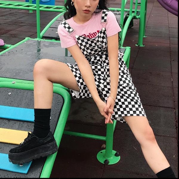 checkerboard overalls shorts women casual streetwear harajuku romper jumpsuit backless strap checkered black white playsuit drop shipping
checkerboard overalls shorts women casual streetwear harajuku romper jumpsuit backless strap checkered black white playsuit drop shipping