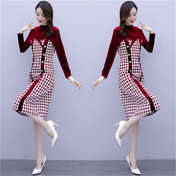spring korean plaid ladies sleeve button dressed in black and white muje long mujer yx0h, Black;gray
spring korean plaid ladies sleeve button dressed in black and white muje long mujer yx0h, Black;gray
