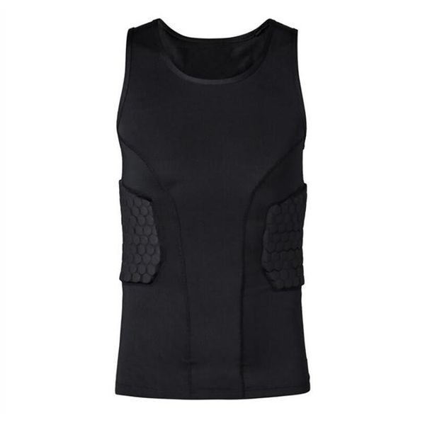 men's 3-pad padded compression training vest(3-pad) sleeveless shirt protective vest for football soccer basketball hockey, Black;gray
men's 3-pad padded compression training vest(3-pad) sleeveless shirt protective vest for football soccer basketball hockey, Black;gray
