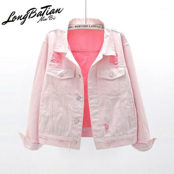 women's jackets fashion pink denim women coat spring autumn korean big size slim frayed holes short jeans jacket ladies solid outerwear, Black;brown
women's jackets fashion pink denim women coat spring autumn korean big size slim frayed holes short jeans jacket ladies solid outerwear, Black;brown