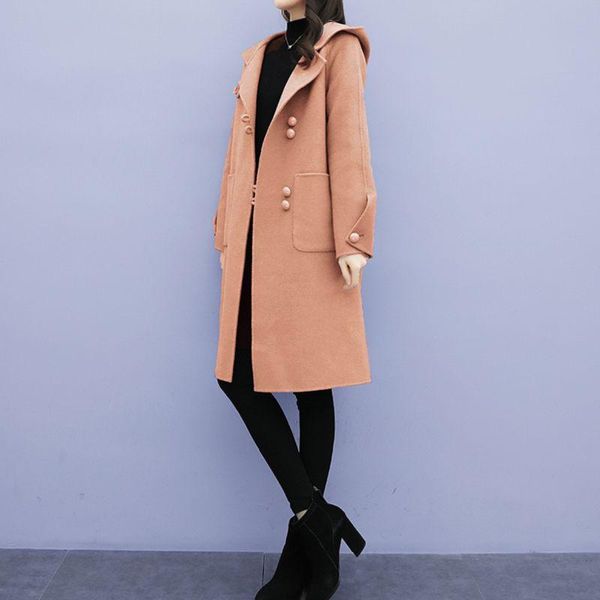 autumn winter fashion women hooded long wool coat korean clothes solid plus size jacket loose woolen overcoat ladies tide 4xl, Black
autumn winter fashion women hooded long wool coat korean clothes solid plus size jacket loose woolen overcoat ladies tide 4xl, Black