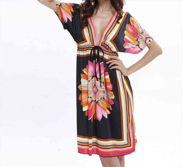 boho summer women dress deep v print white beach dresses tunic woman sundress milk silk clothes mini dress, Black;gray 
boho summer women dress deep v print white beach dresses tunic woman sundress milk silk clothes mini dress, Black;gray