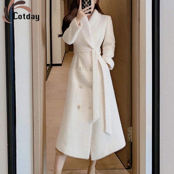 women's wool & blends cotday long solid office lady warm sashes woolen coat women double breasted mid-length overcoat ladies high stree, Black
women's wool & blends cotday long solid office lady warm sashes woolen coat women double breasted mid-length overcoat ladies high stree, Black