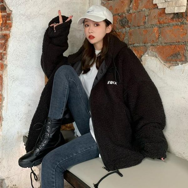 jacket women's autumn and winter wild casual korean version of the loose thin thick warm wool coat tide1, Black;brown
jacket women's autumn and winter wild casual korean version of the loose thin thick warm wool coat tide1, Black;brown