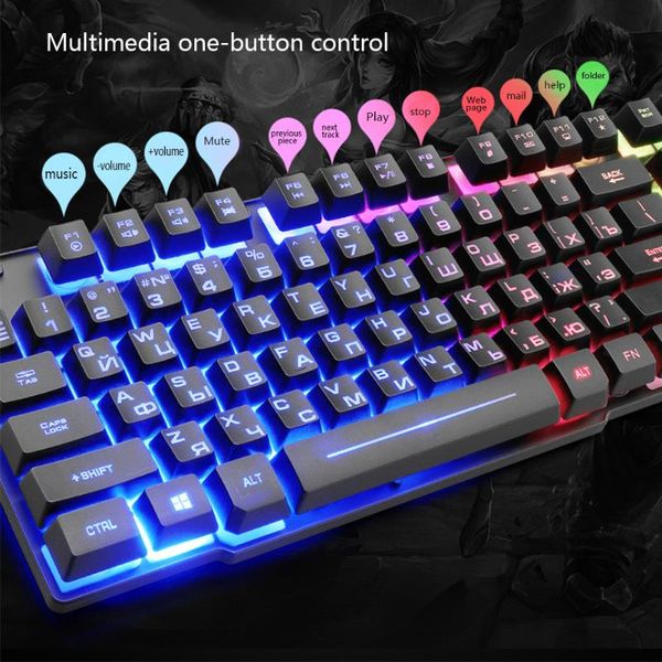 keyboards t5 keyboard rainbow backlight usb ergonomic gaming russian and mouse set for pc lapwith pad
keyboards t5 keyboard rainbow backlight usb ergonomic gaming russian and mouse set for pc lapwith pad