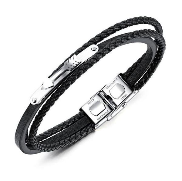 charm bracelets mens womens jewelry fashion multilayer black leather retro cupid arrow bracelet, Golden;silver
charm bracelets mens womens jewelry fashion multilayer black leather retro cupid arrow bracelet, Golden;silver