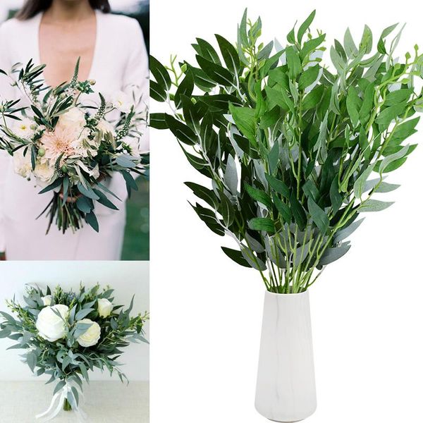 decorative flowers & wreaths 53cm artificial willow leaves bouquet green silk fake plants for wedding wreath jungle birthday party home deco
decorative flowers & wreaths 53cm artificial willow leaves bouquet green silk fake plants for wedding wreath jungle birthday party home deco