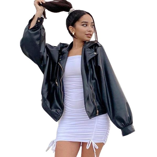 cool girls moto biker wind pu leather jacket lapel zipper loose casual all-matching coat black autumn outwear, Black;brown
cool girls moto biker wind pu leather jacket lapel zipper loose casual all-matching coat black autumn outwear, Black;brown