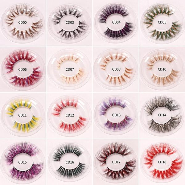 3d/6d false colored eyelashes natural soft real mink fluffy style eye lash extension makeup cosplay colorful eyelash hand made
3d/6d false colored eyelashes natural soft real mink fluffy style eye lash extension makeup cosplay colorful eyelash hand made