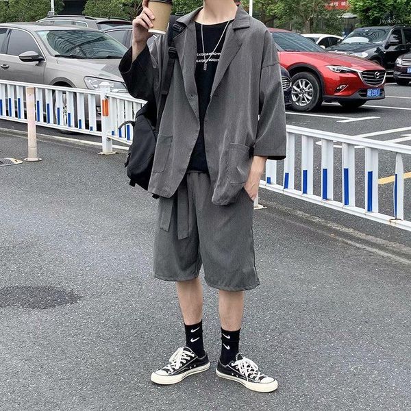 bxyichen original summer japanese retro new cotton suit trendy men's three-quarter sleeve suit couple all-match thin jacket1, Gray
bxyichen original summer japanese retro new cotton suit trendy men's three-quarter sleeve suit couple all-match thin jacket1, Gray