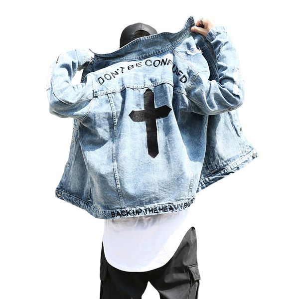 loose new autumn, tide mark denim classic man's jacket worn cowboy cross embroidered jackets with zipper ak6u, Black;brown
loose new autumn, tide mark denim classic man's jacket worn cowboy cross embroidered jackets with zipper ak6u, Black;brown