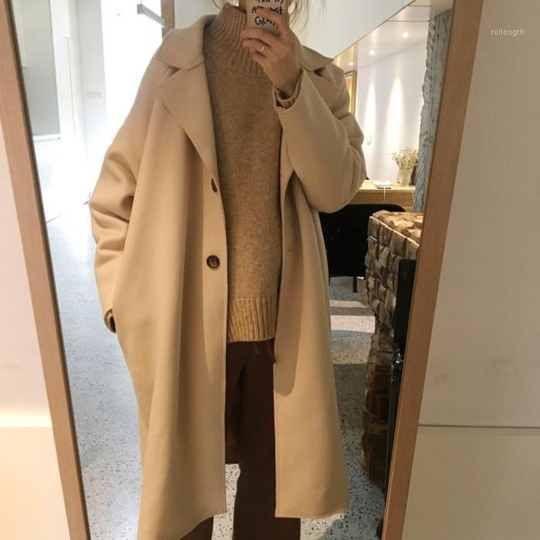 korean-style loose-fit mid-length woolen coat 2020 warm winter coats elegant slim woman overcoat ropa mujer1, Black
korean-style loose-fit mid-length woolen coat 2020 warm winter coats elegant slim woman overcoat ropa mujer1, Black