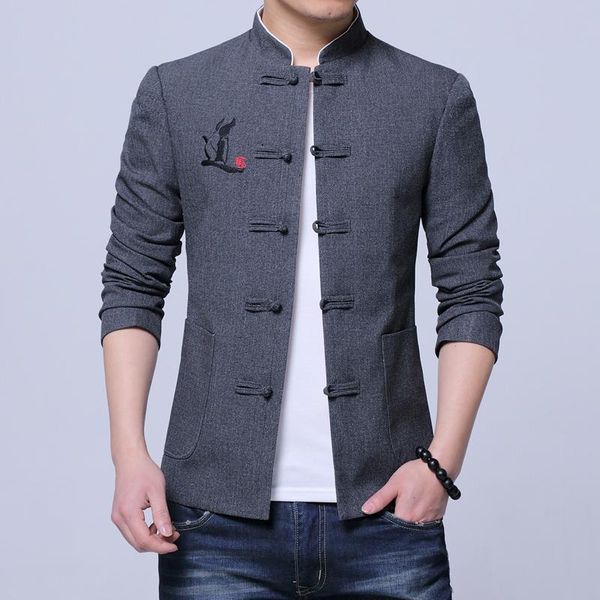 men's jackets chinese style mens tang suits stand collar jaket tipis tunic mandarin grey, Black;brown
men's jackets chinese style mens tang suits stand collar jaket tipis tunic mandarin grey, Black;brown