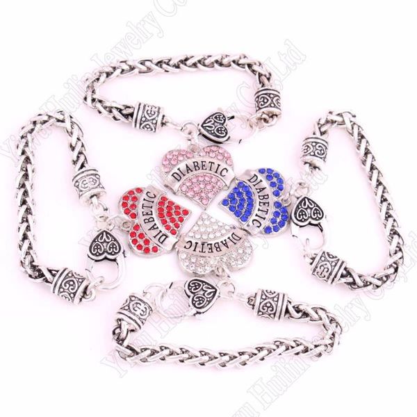 charm bracelets children bracelet jewelry diabetic awareness alert crystal heart with 15cm(5.9") wheat chain lobster claw, Golden;silver
charm bracelets children bracelet jewelry diabetic awareness alert crystal heart with 15cm(5.9") wheat chain lobster claw, Golden;silver