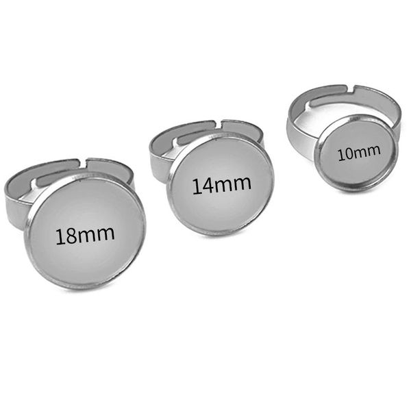 10pcs stainless steel adjustable blank ring base fit 10 12 14 16 18 20 25mm glass cabochons tray diy jewelry making h wmtcla, Black
10pcs stainless steel adjustable blank ring base fit 10 12 14 16 18 20 25mm glass cabochons tray diy jewelry making h wmtcla, Black