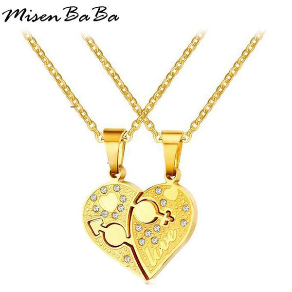 stainless steel crystal couple necklace puzzle matching two halves heart pendant necklace for lovers memorial day gift 2pcs, Silver
stainless steel crystal couple necklace puzzle matching two halves heart pendant necklace for lovers memorial day gift 2pcs, Silver