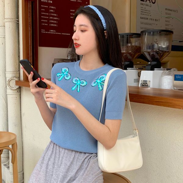 2021 new summer korean style thin butterfly short knitted sleeve women's t-shirts female t-shirt harvest (c1321) tczn, White
2021 new summer korean style thin butterfly short knitted sleeve women's t-shirts female t-shirt harvest (c1321) tczn, White