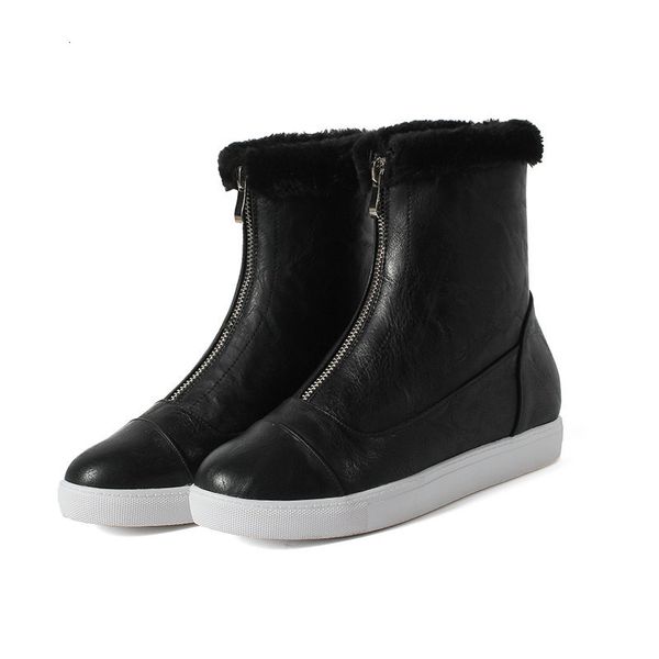 2021 new winter warm concise women shoes fashion soft pu leather ankle front comfort short boots s88v, Black
2021 new winter warm concise women shoes fashion soft pu leather ankle front comfort short boots s88v, Black