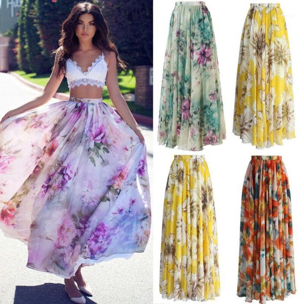 women jersey floral gypsy stretchy high waist pleated long maxi skirt sun dress1, White;black
women jersey floral gypsy stretchy high waist pleated long maxi skirt sun dress1, White;black