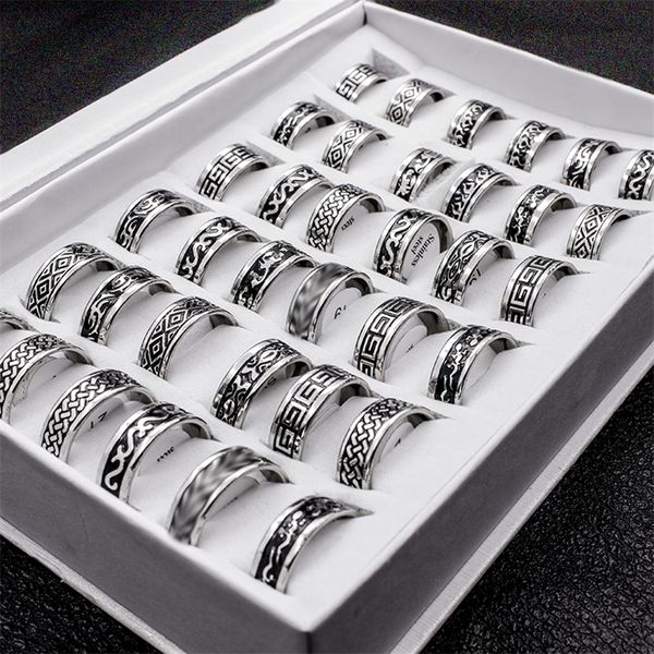20 pieces mix style boho stainless steel men ring men anillos fashion width 8mm bulk punk rings jewelry for women anillos mujer 201218, Silver
20 pieces mix style boho stainless steel men ring men anillos fashion width 8mm bulk punk rings jewelry for women anillos mujer 201218, Silver