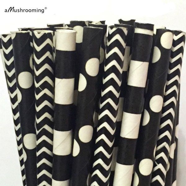 wholesale- 25 x black paper straws chevron polka dot stripe party straws black and white drinking straws cake sticks supplies1
wholesale- 25 x black paper straws chevron polka dot stripe party straws black and white drinking straws cake sticks supplies1