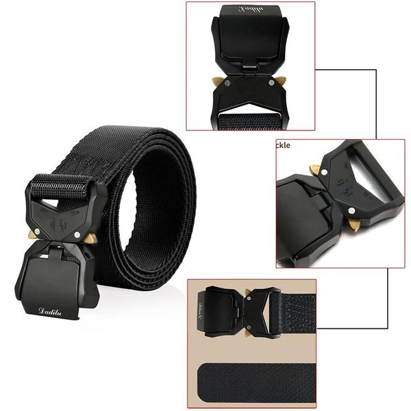 waist support 1pc tactical belt men nylon metal automatic buckle swat combat belts knock off emergency survival outdoor, Black;gray
waist support 1pc tactical belt men nylon metal automatic buckle swat combat belts knock off emergency survival outdoor, Black;gray