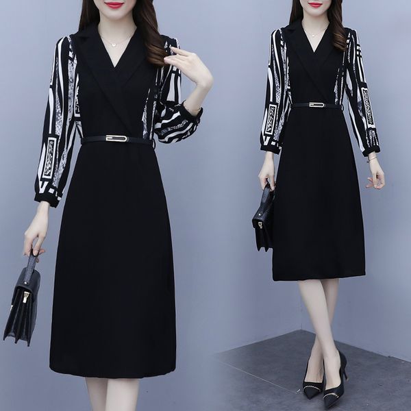 womens business plus size dressed in 100kg woman ladies work wear loose belt thin party casual dress cs5o, Black;gray
womens business plus size dressed in 100kg woman ladies work wear loose belt thin party casual dress cs5o, Black;gray