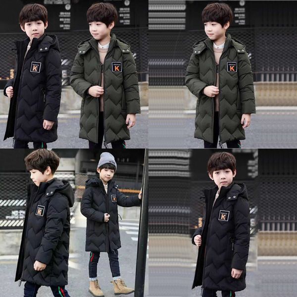 boy's down winter thickened medium length 2020 new children's cotton padded jacket casual korean version, Blue;gray 
boy's down winter thickened medium length 2020 new children's cotton padded jacket casual korean version, Blue;gray